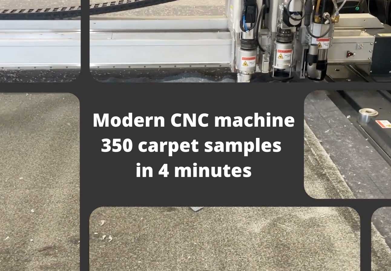 Modern CNC maschine-350 Carpet Samples in 4 minutes